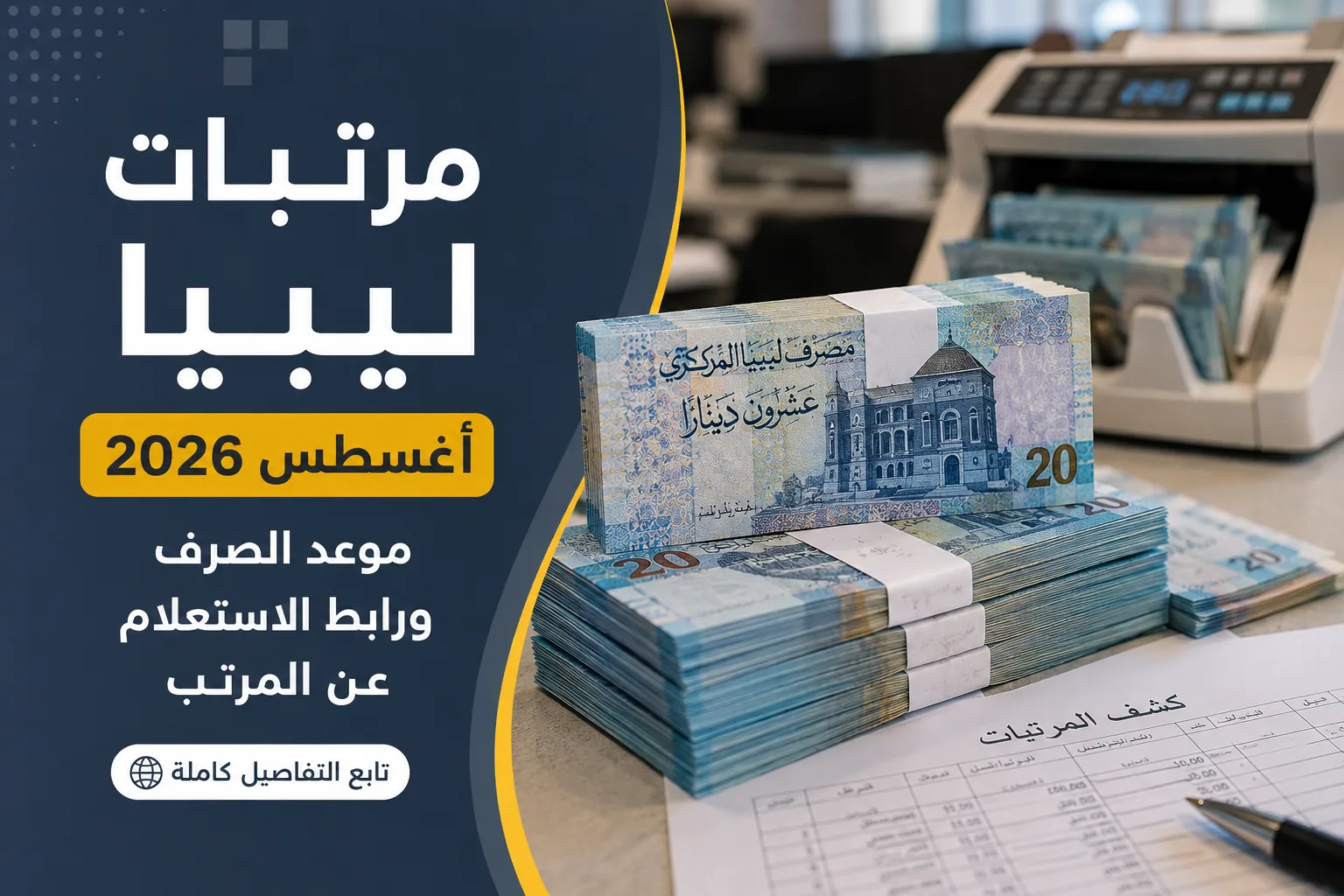 مرتبات ليبيا أغسطس 2026